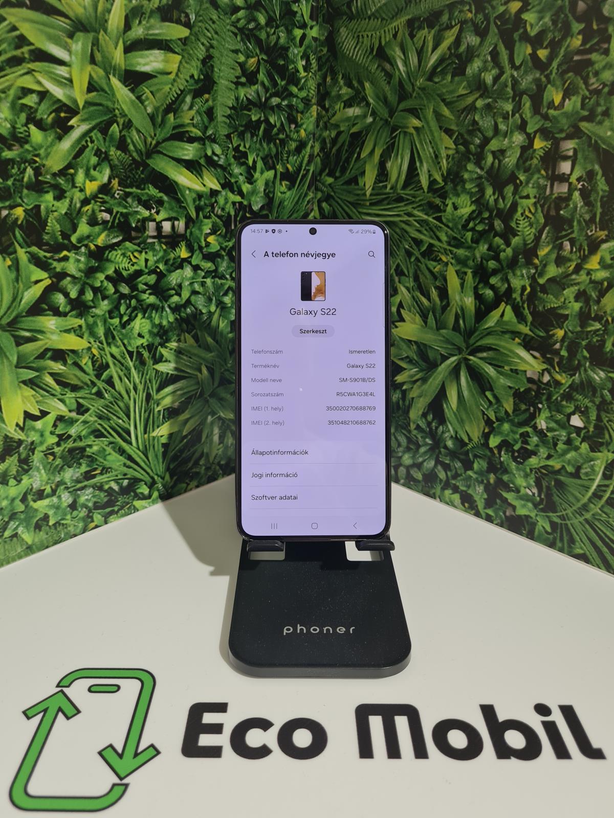 Samsung Galaxy S22 5G Kártyafüggetlen 128 GB 8 GB Ram, 12 hó garancia