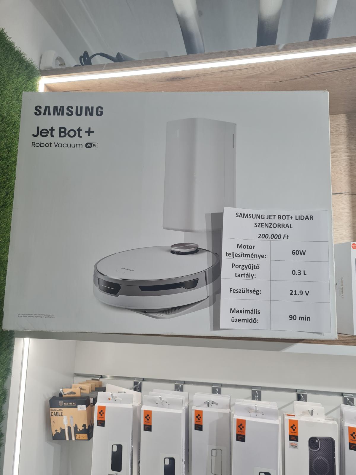 Samsung Jet Bot + Robot Vacum WIFI Lidar Bluetooth, 12 hó garancia