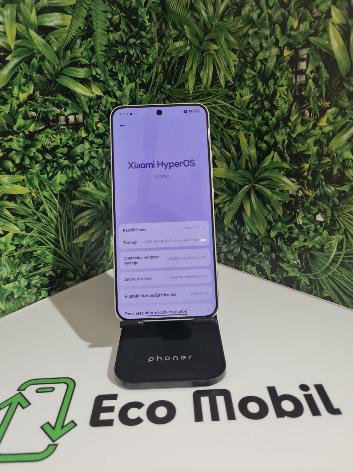 Xiaomi 15 Dual Sim 256 GB 8 GB Ram, 12 hó garancia