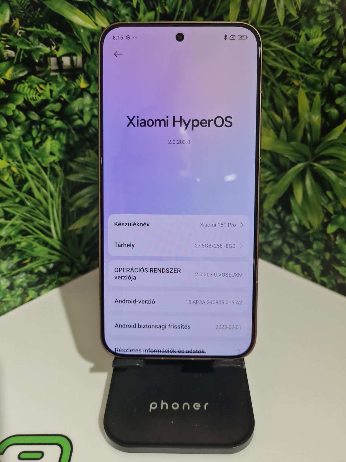 Xiaomi 15T Pro Dual Sim 256 GB 12 GB Ram, 12 hó garancia