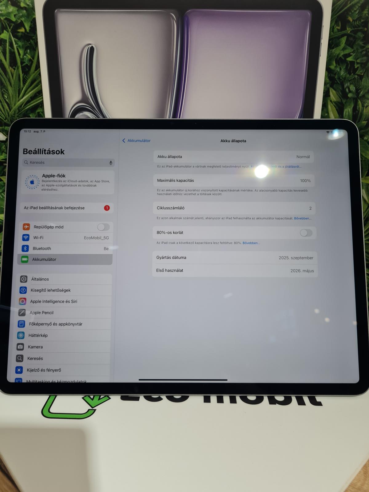 Apple iPad Air 13 (M3) Wi-Fi 128 GB, 12 hó garancia